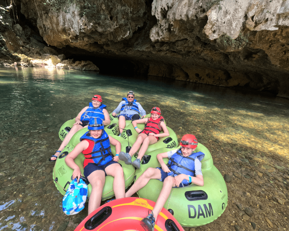 Cave tubing in Belize